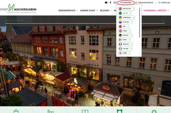 Bild vergrößern: Screenshot Sprach-Tool