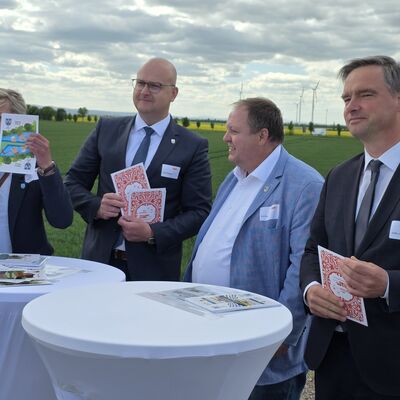 Bild vergrößern: Bild vom Jurybesuch im Rahmen des Frderprogrammes Aller.Land