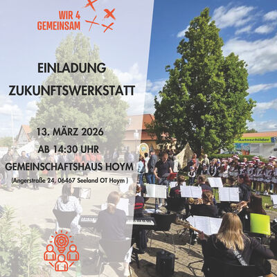 Bild vom Vereinstreffen im Hintergrund; vorn die BigBand, die aufspielt