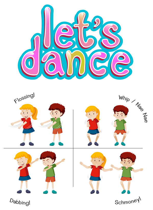 Bild vergr&ouml;&szlig;ern: Children with different dance move